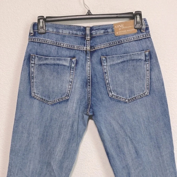One Teaspoon Awesome Baggies Distressed Jeans Straight Leg Size 28 - Picture 6 of 12
